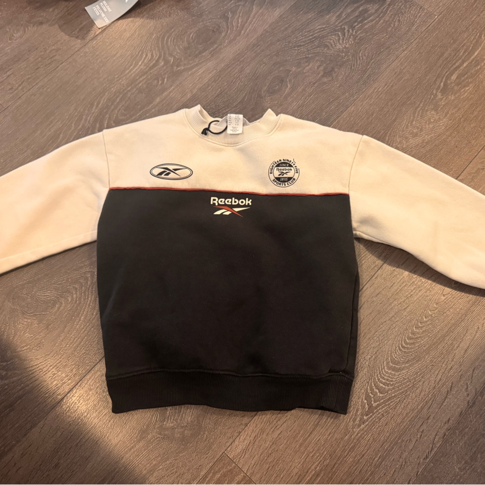 Reebok Black and White Crewneck